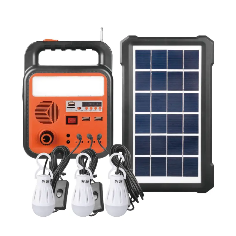 Kit Stesen Kuasa Suria LED 5W Boleh dicas semula