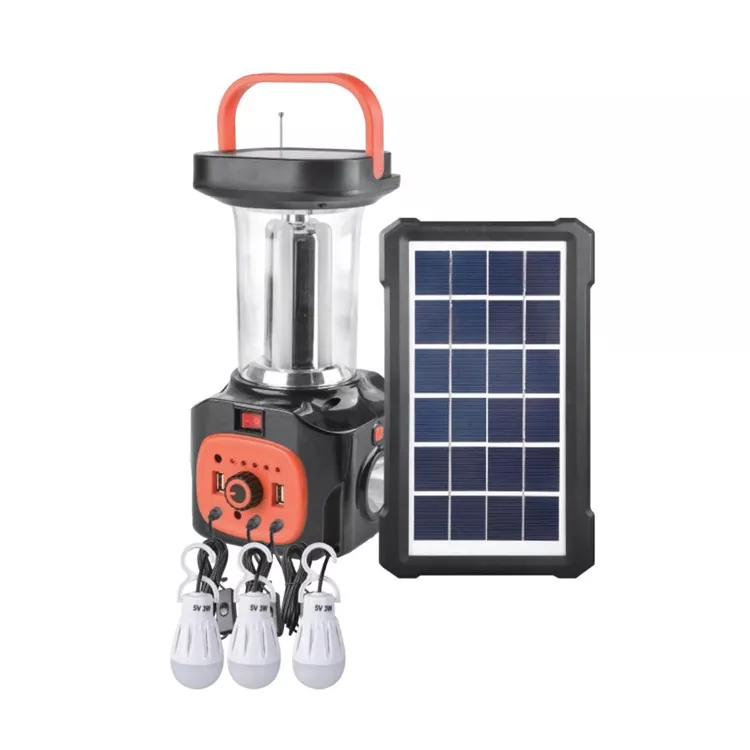 Kit Tanglung Perkhemahan Solar 3W Boleh dicas semula